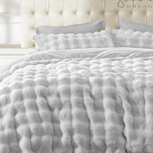 Symple Stuff Luxury Thermal Supersoft Faux Fur Duvet Set Silver Single Symple Stuff Luxury Thermal Supersoft Faux Fur Duvet Set Silver Single