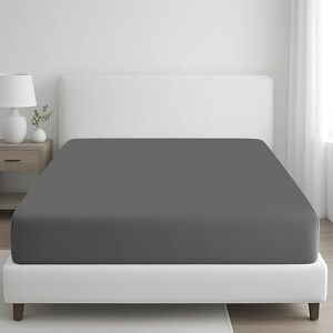 Ebern Designs Hotel Quality Natural Egyptian Cotton Fitted Sheet – Extra Deep 35cm Pocket with Strong Elastic, Soft & Breathable Fabric Black Super King (6') Ebern Designs Hotel Quality Natural Egyptian Cotton Fitted Sheet – Extra Deep 35cm Pocket with Strong Elastic, Soft & Breathable Fabric Black Super King (6')