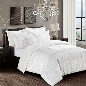 Rosdorf Park Santiago 3 Piece Crushed Velvet Duvet Cover Set Ultra Soft Luxurious and Easy Care Bedding White Super King - 2 Standard Pillowcases Rosdorf Park Santiago 3 Piece Crushed Velvet Duvet Cover Set Ultra Soft Luxurious and Easy Care Bedding White Super King - 2 Standard Pillowcases