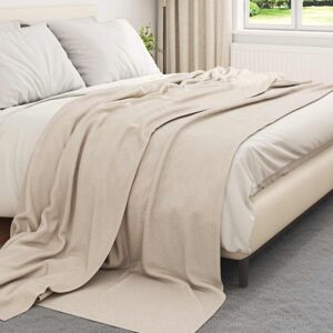 Vidaxl Throw Blanket Cream 280 X 210 Cm Fleece Beige 270cm x 240cm Vidaxl Throw Blanket Cream 280 X 210 Cm Fleece Beige 270cm x 240cm