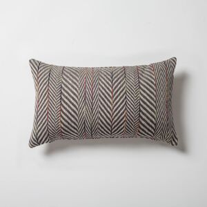 George Oliver Brennon Chevron Beige/White Rectangular Lumbar Cushion Cover Anthracite 30cm H X 50cm W George Oliver Brennon Chevron Beige/White Rectangular Lumbar Cushion Cover Anthracite 30cm H X 50cm W