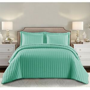 Canora Grey Kazanovicz Bedspread Blue W270 x L250 cm Canora Grey Kazanovicz Bedspread Blue W270 x L250 cm