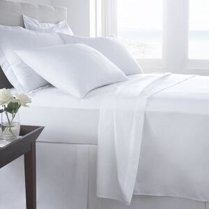 Symple Stuff 400 Thread Count 100% Cotton Sateen Flat Sheet White Kingsize (5') Symple Stuff 400 Thread Count 100% Cotton Sateen Flat Sheet White Kingsize (5')