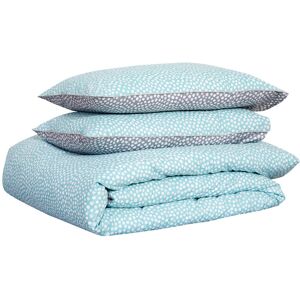 Leruum Percale 200 TC Reversible Duvet Cover Set Blue/Polka Dots Kingsize - 2 Standard Pillowcases Leruum Percale 200 TC Reversible Duvet Cover Set Blue/Polka Dots Kingsize - 2 Standard Pillowcases