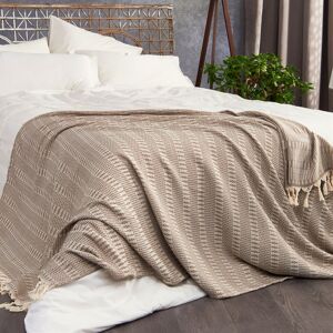 World Menagerie Senecal Throw Taupe 150cm W X 210cm L World Menagerie Senecal Throw Taupe 150cm W X 210cm L