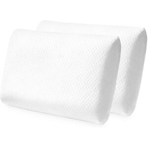 17 Stories Ergonomic Memory Foam Pillow for Neck Shoulder Pain Relief Washable 2PC White 17 Stories Ergonomic Memory Foam Pillow for Neck Shoulder Pain Relief Washable 2PC White