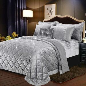Canora Grey Analey Microfibre Modern & Contemporary Bedspread Set Silver 250 x 250 cm Canora Grey Analey Microfibre Modern & Contemporary Bedspread Set Silver 250 x 250 cm