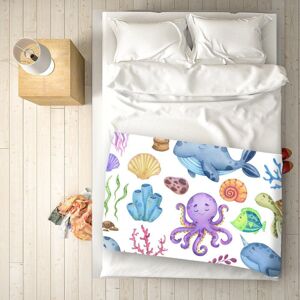 East Urban Home Parkdale Children's Sea Life Throw Blue 100cm W X 150cm L East Urban Home Parkdale Children's Sea Life Throw Blue 100cm W X 150cm L