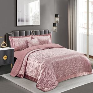 Rosdorf Park Bradwood Velvet Bedspread Set Silver UK Double - 200 x 200 cm Rosdorf Park Bradwood Velvet Bedspread Set Silver UK Double - 200 x 200 cm
