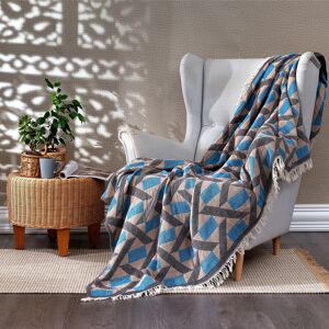 Corrigan Studio Batholo Throw Turquoise Blue 130cm W X 190cm L Corrigan Studio Batholo Throw Turquoise Blue 130cm W X 190cm L