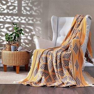 World Menagerie Lathan Ela Soft Blanket Marigold Orange W190 x L245cm World Menagerie Lathan Ela Soft Blanket Marigold Orange W190 x L245cm