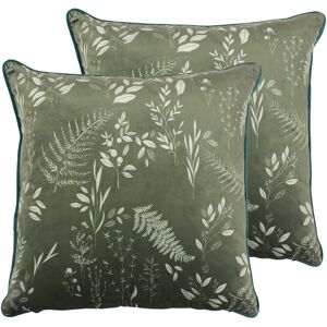 Furn. Fearne Feather Cushion with Filling Sage Green 50cm H X 50cm W X 3cm D Furn. Fearne Feather Cushion with Filling Sage Green 50cm H X 50cm W X 3cm D