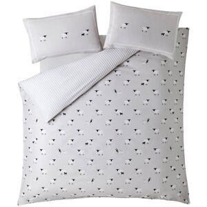 Sophie Allport Sheep 200 TC Brushed Cotton Duvet Cover Set Oatmeal/White Kingsize Duvet Cover + 2 Standard Pillowcases Sophie Allport Sheep 200 TC Brushed Cotton Duvet Cover Set Oatmeal/White Kingsize Duvet Cover + 2 Standard Pillowcases