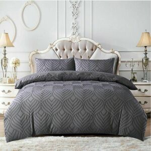 Mercer41 Duvet Cover Set Grey Super King Duvet Cover + 2 Pillowcases (50 x 70) Mercer41 Duvet Cover Set Grey Super King Duvet Cover + 2 Pillowcases (50 x 70)