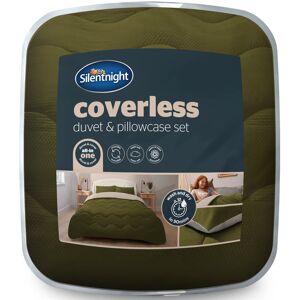 Silentnight Seersucker Coverless Duvet 10.5 Tog With Matching Pillowcases, All Seasons Green Super King Silentnight Seersucker Coverless Duvet 10.5 Tog With Matching Pillowcases, All Seasons Green Super King