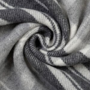 Brambly Cottage Odelina Blanket Made Of Cashmere And Merino Wool Gray/White 140cm W X 200cm L Brambly Cottage Odelina Blanket Made Of Cashmere And Merino Wool Gray/White 140cm W X 200cm L