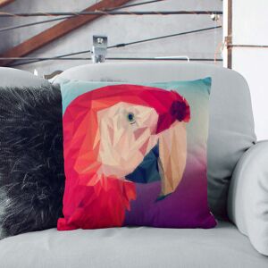 East Urban Home Geometric Scarlet Macaw Parrot in Abstract Cushion with Filling Stone 55cm H x 55cm W x 20cm D East Urban Home Geometric Scarlet Macaw Parrot in Abstract Cushion with Filling Stone 55cm H x 55cm W x 20cm D