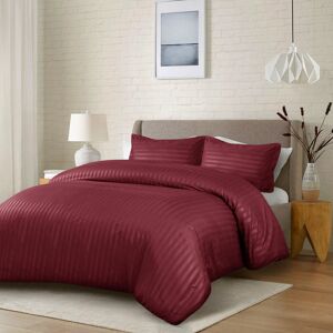 17 Stories Noso Premium Hotel Quality Satin Stripe Duvet Cover Set with Pillowcases Red Super King 17 Stories Noso Premium Hotel Quality Satin Stripe Duvet Cover Set with Pillowcases Red Super King