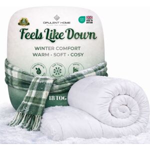 Opulent Home Premium Anti-Allergy Duvet Quilt 18 TOG - Lightweight Stripe Winter Warm Comforter - Single /Double/King/Super King White Kingsize Opulent Home Premium Anti-Allergy Duvet Quilt 18 TOG - Lightweight Stripe Winter Warm Comforter - Single /Double/King/Super King White Kingsize