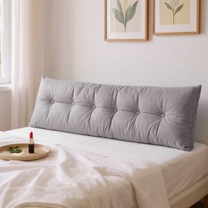 Latitude Run Washable Wedge Headboard Pillow Grey 180cm W x 20cm D Latitude Run Washable Wedge Headboard Pillow Grey 180cm W x 20cm D