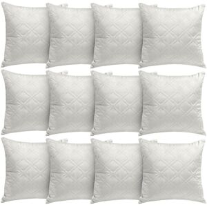 Aspire Homeware Diamond-Pattern Square Velvet Cushion Cover White Pack of 12 Aspire Homeware Diamond-Pattern Square Velvet Cushion Cover White Pack of 12