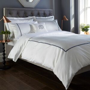 White Noise 800 Thread Count Double Cord Embroidered Sateen Duvet Cover Navy Double Duvet Cover White Noise 800 Thread Count Double Cord Embroidered Sateen Duvet Cover Navy Double Duvet Cover