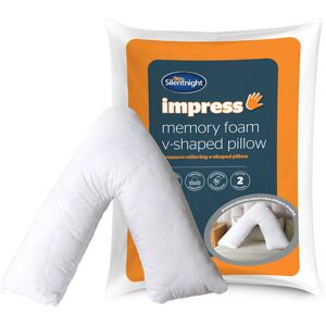 Silentnight Impress Memory Foam V Shape Pillow White Silentnight Impress Memory Foam V Shape Pillow White