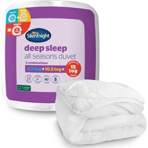 Silentnight Deep Sleep All Seasons Duvet - 10.5 & 4.5 Tog - 3 Duvets in One White Super King Silentnight Deep Sleep All Seasons Duvet - 10.5 & 4.5 Tog - 3 Duvets in One White Super King