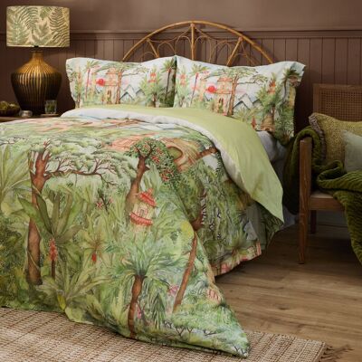 Voyage Maison Eden Ruins Cotton Duvet Cover Set Set Green Kingsize Duvet Cover + 2 Standard Pillowcases Voyage Maison Eden Ruins Cotton Duvet Cover Set Set Green Kingsize Duvet Cover + 2 Standard Pillowcases