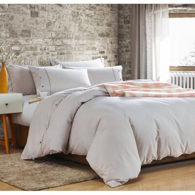 Hykkon Salvatore Duvet Cover Natural Super King Hykkon Salvatore Duvet Cover Natural Super King