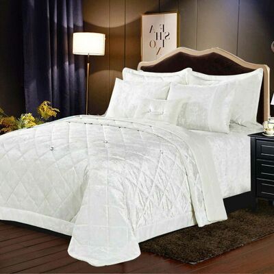 Canora Grey Stodghill Luxury Crushed Bedspread Set Grey Super King Canora Grey Stodghill Luxury Crushed Bedspread Set Grey Super King
