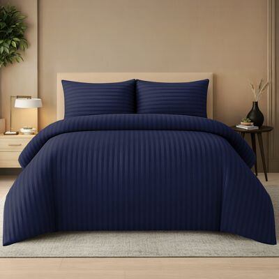 Pamposh Premium Reversible Single Duvet Cover Set Pack of 4 Soft Microfiber Bedding with Zipper Closure, Corner Ties & Matching Pillowcase Navy Super King Pamposh Premium Reversible Single Duvet Cover Set Pack of 4 Soft Microfiber Bedding with Zipper Closure, Corner Ties & Matching Pillowcase Navy Super King