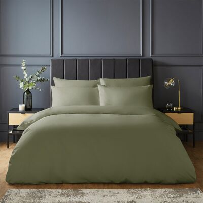 Silentnight Pure Cotton 200 TC Duvet Cover Set Green Super King Duvet Cover + 2 Standard Pillowcases Silentnight Pure Cotton 200 TC Duvet Cover Set Green Super King Duvet Cover + 2 Standard Pillowcases