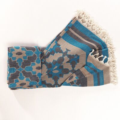 World Menagerie Marylou Leyla Blanket Blue W190 x L245cm World Menagerie Marylou Leyla Blanket Blue W190 x L245cm