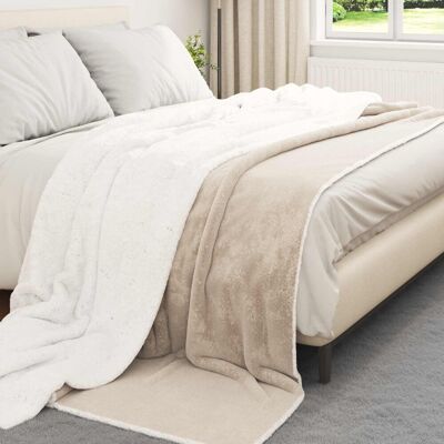 Vidaxl Throw Blanket Black 150 X 200 Cm Fleece Beige 240cm x 220cm Vidaxl Throw Blanket Black 150 X 200 Cm Fleece Beige 240cm x 220cm