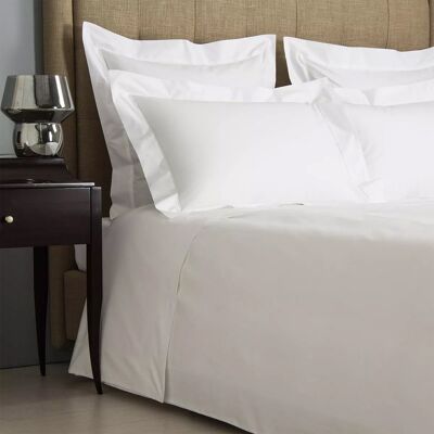 Symple Stuff Loleta 400 Thread Count Percale Flat Sheet White Super King (6') Symple Stuff Loleta 400 Thread Count Percale Flat Sheet White Super King (6')