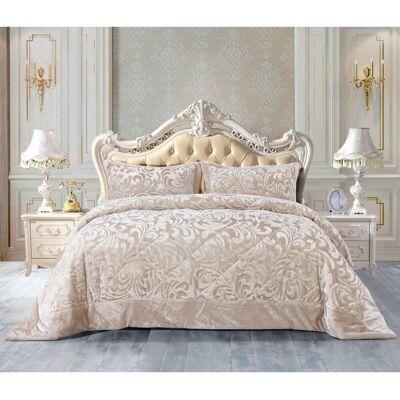 Mercer41 Whitt Tedy Flece Bedspread Beige 255 x 275cm Bedspread + 2 Pillow Shams Mercer41 Whitt Tedy Flece Bedspread Beige 255 x 275cm Bedspread + 2 Pillow Shams