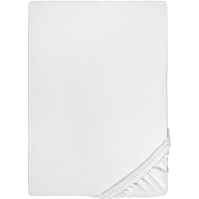 Biberna Conny White Jersey-Fitted Sheet - Fitted Sheet for Mattresses up to 40cm Biberna Conny White Jersey-Fitted Sheet - Fitted Sheet for Mattresses up to 40cm
