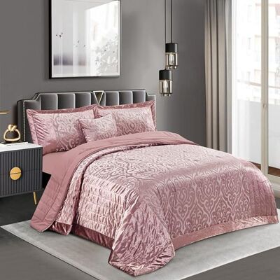 Rosdorf Park Bollara Velvet Bedspread Set PInk Double/King Bedspread + 2 Pillow Sham Rosdorf Park Bollara Velvet Bedspread Set PInk Double/King Bedspread + 2 Pillow Sham