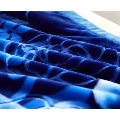 East Urban Home Floral Blanket Blue 200cm W X 240cm L East Urban Home Floral Blanket Blue 200cm W X 240cm L