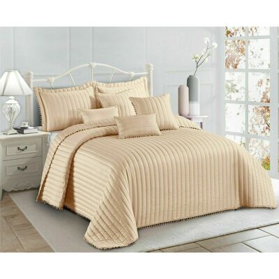 Canora Grey Kazanovicz Bedspread Beige W270 x L250 cm Canora Grey Kazanovicz Bedspread Beige W270 x L250 cm