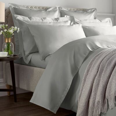 17 Stories Marview 1000 Thread Count Cotton Sateen Flat Sheet Grey Super King (6') 17 Stories Marview 1000 Thread Count Cotton Sateen Flat Sheet Grey Super King (6')