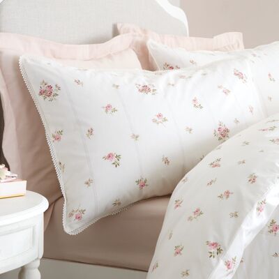 Bianca Cotton Vintage Rosebud Lace 200 Thread Count Cotton Reversible Duvet Cover Set Cream Super King Bianca Cotton Vintage Rosebud Lace 200 Thread Count Cotton Reversible Duvet Cover Set Cream Super King