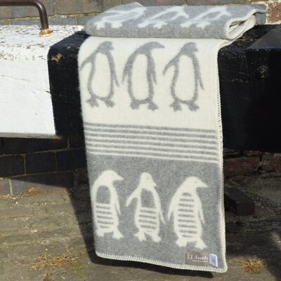 J.J Textile Animal Print Blanket Gray;Off-White 90cm W X 130cm L J.J Textile Animal Print Blanket Gray;Off-White 90cm W X 130cm L