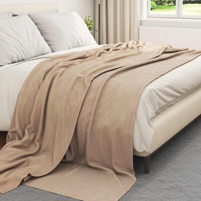 Vidaxl Throw Blanket Cream 280 X 210 Cm Fleece Camel 270cm x 240cm Vidaxl Throw Blanket Cream 280 X 210 Cm Fleece Camel 270cm x 240cm