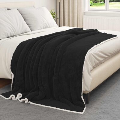 Vidaxl Throw Blanket Black 150 X 200 Cm Fleece Black 200cm x 150cm Vidaxl Throw Blanket Black 150 X 200 Cm Fleece Black 200cm x 150cm