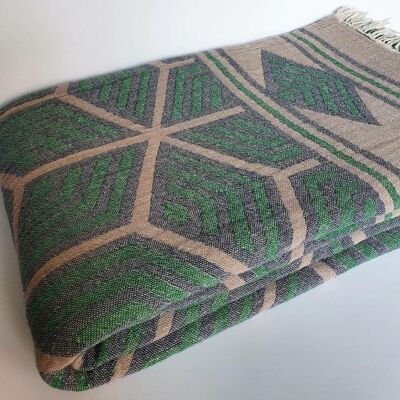 World Menagerie Lathan Ela Soft Blanket Bottle Green W222 x L245cm World Menagerie Lathan Ela Soft Blanket Bottle Green W222 x L245cm