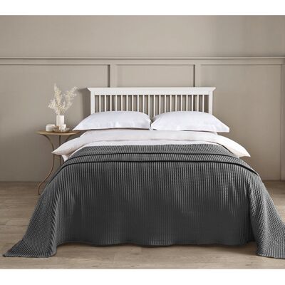 Symple Stuff Hotel Waffle Blanket Bedspread Graphite 225 x 250cm Bedspread Symple Stuff Hotel Waffle Blanket Bedspread Graphite 225 x 250cm Bedspread