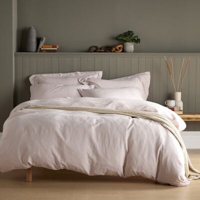 17 Stories Syvester Linen Blend Duvet Cover Pink Super King 17 Stories Syvester Linen Blend Duvet Cover Pink Super King