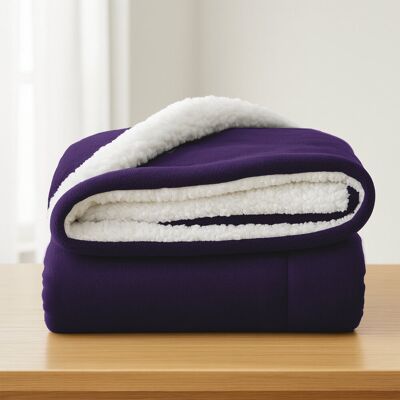 Aspire Homeware Deluxe Hotel Collection Ultra-Soft Sherpa Fleece Throw Blanket for Plush & Cozy Comfort Purple Super King (230cm W x 270cm L) Aspire Homeware Deluxe Hotel Collection Ultra-Soft Sherpa Fleece Throw Blanket for Plush & Cozy Comfort Purple Super King (230cm W x 270cm L)